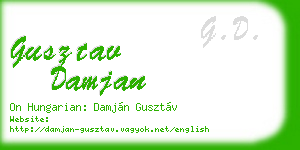 gusztav damjan business card